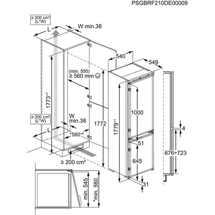 Vestavná kombinovaná chladnička Electrolux ENG8MD18S (4)