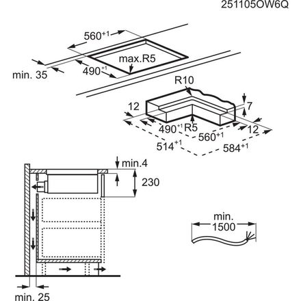 Indukční varná deska s intergrovaným odsavač par AEG 6000 XT Bridge NCT64B00CB (4)