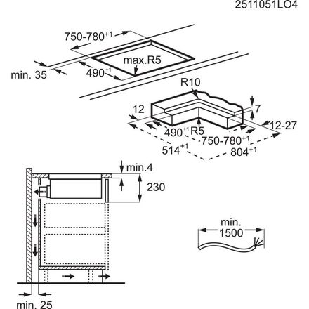 Indukční varná deska s intergrovaným odsavač par AEG 6000 XT Bridge NCT84B03CB (4)