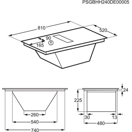 Indukční varná deska s intergrovaným odsavač par Electrolux 900 XTM SensePro ECC8549 (4)