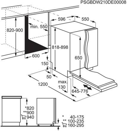 Vestavná myčka nádobí AEG 6000 GI6200B2SN (12)