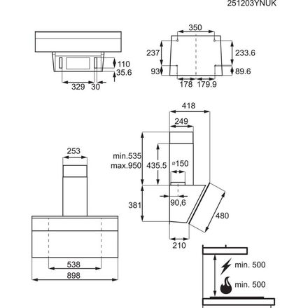 Komínový odsavač par Electrolux 900 AutoSense KFV829K (4)