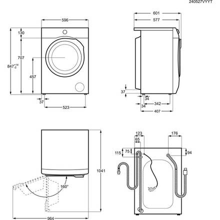 Pračka s předním plněním Electrolux 600 SensiCare® EW6F8482C (9)