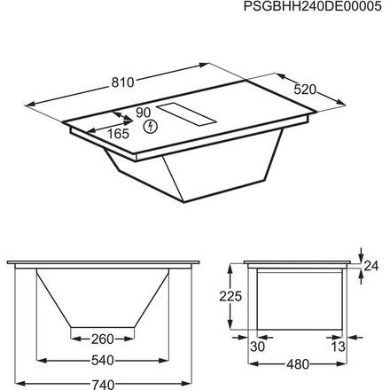 Indukční varná deska Electrolux 600 XT Bridge ECC8344 (10)