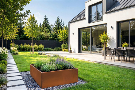 Vyvýšený záhon G21 70 x 32 x 70 cm, Corten (5)