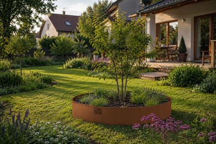 Zahradní obrubník G21 60 x 20 cm, kruhový, Corten (4)