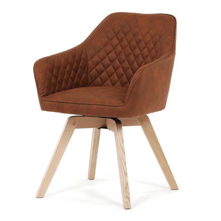 Moderní jídelní židle Autronic hnědá, látka vintage, DCH-435 BR3