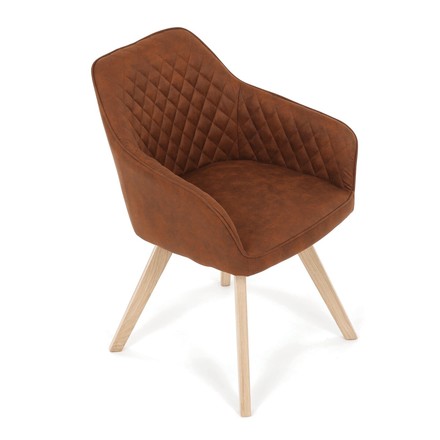 Moderní jídelní židle Autronic hnědá, látka vintage, DCH-435 BR3 (9)