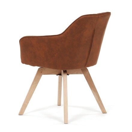 Moderní jídelní židle Autronic hnědá, látka vintage, DCH-435 BR3 (4)