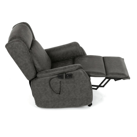 Polohovací křeslo Autronic elektrické kabelové ovládání, černá, látka vintage, TV-L8902 BK3 (16)