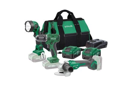 Set aku nářadí Stalco (S-97303+S-97312+S-97351) + 2 x 4.0 Ah
