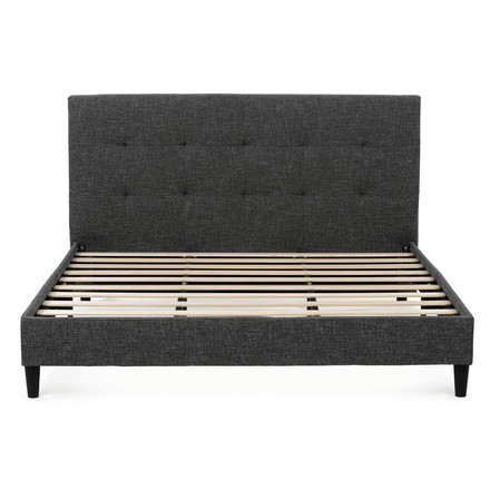 Manželská postel Autronic látka, šedá, BED-M180 GREY2 (2)