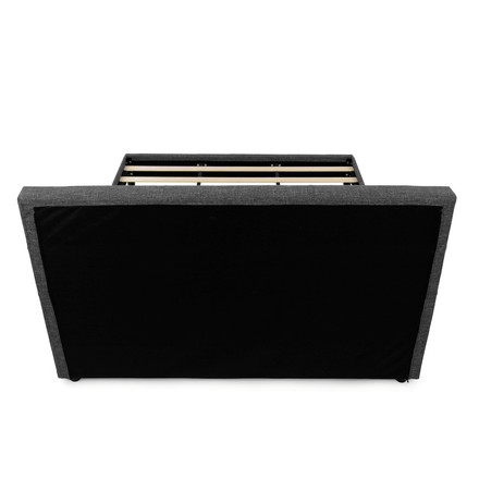 Manželská postel Autronic látka, šedá, BED-M180 GREY2 (5)