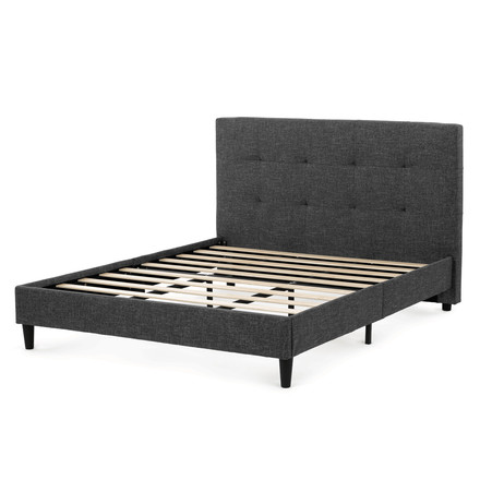 Manželská postel Autronic látka, šedá, BED-M160 GREY2