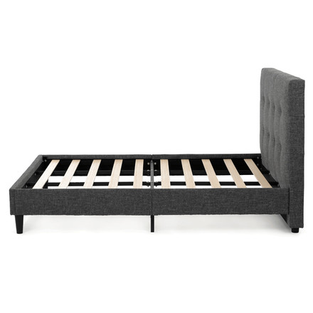 Manželská postel Autronic látka, šedá, BED-M160 GREY2 (3)