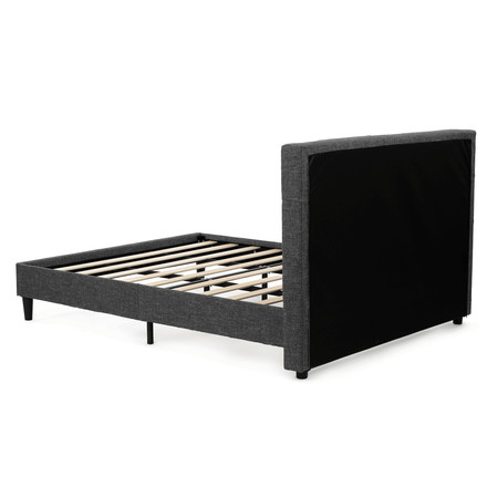 Manželská postel Autronic látka, šedá, BED-M160 GREY2 (4)
