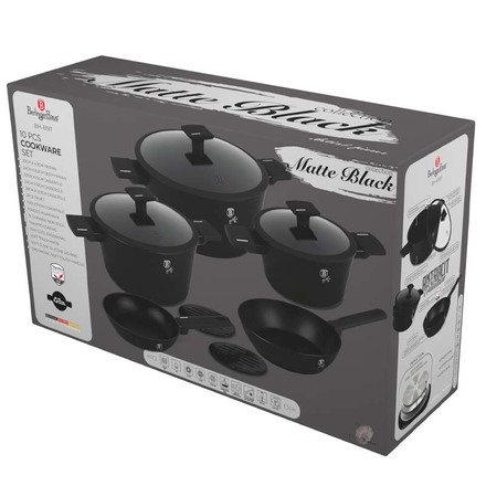 Sada nádobí s titanovým povrchem Berlingerhaus BH-8197 10 ks Matte Black Collection (13)