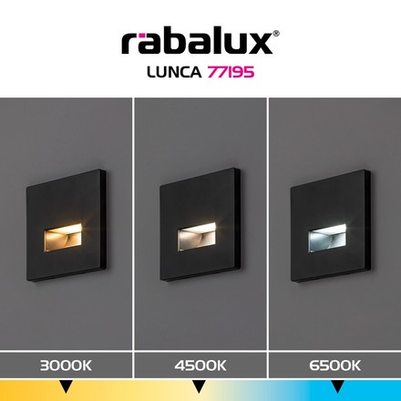 Schodišťové svíítidlo Rabalux 77195 LUNCA 1W, 15lm, CCT, černá (4)