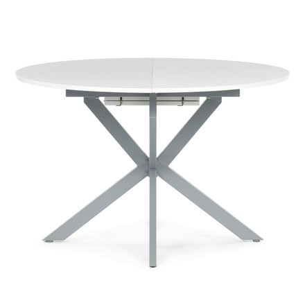 Moderní jídelní stůl s rozkladem Autronic rozkládací 120-160x120 cm, melamin, bílá, DT-I1120 WT (8)