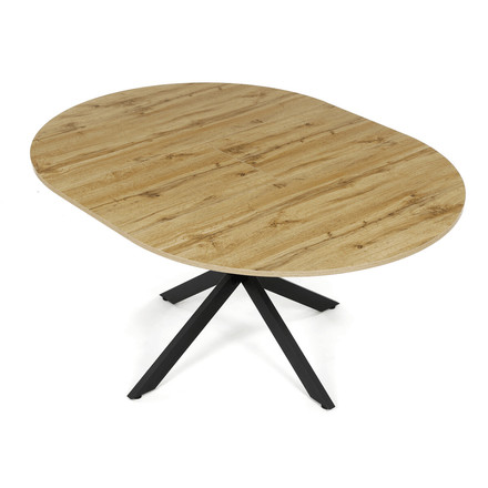 Moderní jídelní stůl s rozkladem Autronic rozkládací 120-160x120 cm, melamin, dub, DT-I1120 OAK (11)