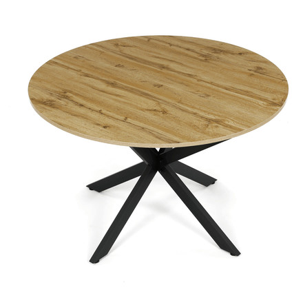 Moderní jídelní stůl s rozkladem Autronic rozkládací 120-160x120 cm, melamin, dub, DT-I1120 OAK (12)