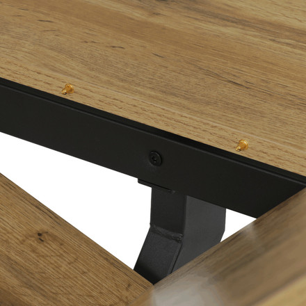 Moderní jídelní stůl s rozkladem Autronic rozkládací 120-160x120 cm, melamin, dub, DT-I1120 OAK (16)