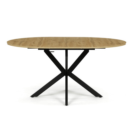 Moderní jídelní stůl s rozkladem Autronic rozkládací 120-160x120 cm, melamin, dub, DT-I1120 OAK (7)