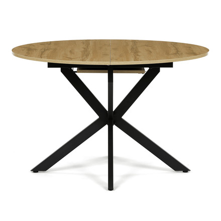 Moderní jídelní stůl s rozkladem Autronic rozkládací 120-160x120 cm, melamin, dub, DT-I1120 OAK (8)