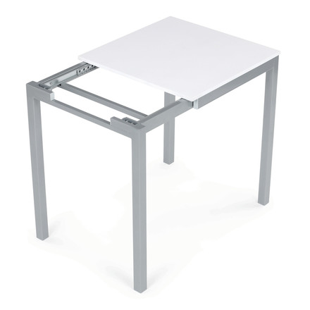 Moderní jídelní stůl s rozkladem Autronic rozkládací 60-90x60 cm, melamin, bílá, GDT-206 WT (9)
