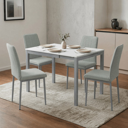 Moderní jídelní stůl s rozkladem Autronic rozkládací 60-90x60 cm, melamin, bílá, GDT-206 WT (1)