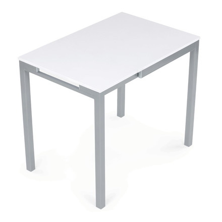 Moderní jídelní stůl s rozkladem Autronic rozkládací 60-90x60 cm, melamin, bílá, GDT-206 WT (7)