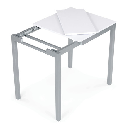 Moderní jídelní stůl s rozkladem Autronic rozkládací 60-90x60 cm, melamin, bílá, GDT-206 WT (8)