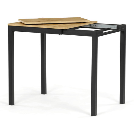 Moderní jídelní stůl s rozkladem Autronic rozkládací 60-90x60 cm, melamin, dub, GDT-206 OAK (2)
