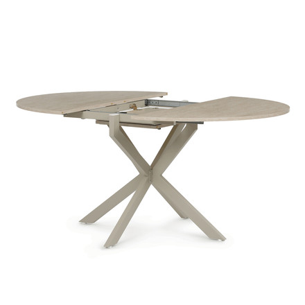 Moderní jídelní stůl s rozkladem Autronic ozkládací 120-160x120 cm, melamin, travertin, DT-I1120 TRV (2)