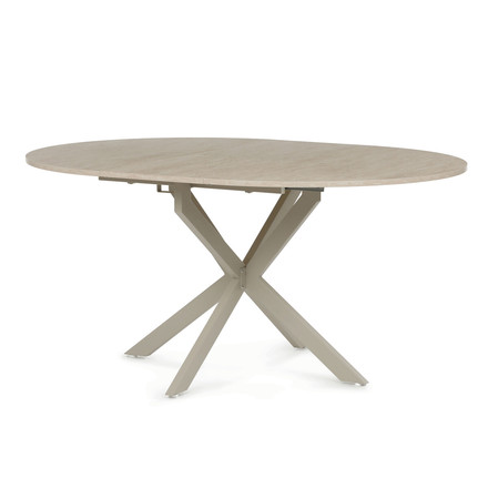 Moderní jídelní stůl s rozkladem Autronic ozkládací 120-160x120 cm, melamin, travertin, DT-I1120 TRV (3)
