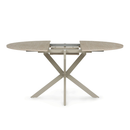 Moderní jídelní stůl s rozkladem Autronic ozkládací 120-160x120 cm, melamin, travertin, DT-I1120 TRV (6)