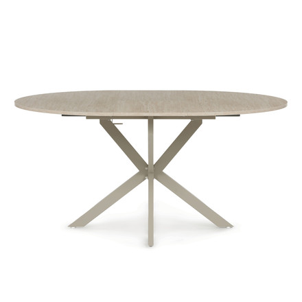 Moderní jídelní stůl s rozkladem Autronic ozkládací 120-160x120 cm, melamin, travertin, DT-I1120 TRV (7)