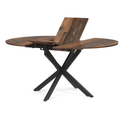 Moderní jídelní stůl s rozkladem Autronic rozkládací 120-160x120 cm, melamin, old wood, DT-I1120 OLW2