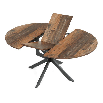 Moderní jídelní stůl s rozkladem Autronic rozkládací 120-160x120 cm, melamin, old wood, DT-I1120 OLW2 (9)