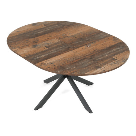 Moderní jídelní stůl s rozkladem Autronic rozkládací 120-160x120 cm, melamin, old wood, DT-I1120 OLW2 (11)