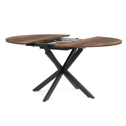 Moderní jídelní stůl s rozkladem Autronic rozkládací 120-160x120 cm, melamin, old wood, DT-I1120 OLW2 (2)