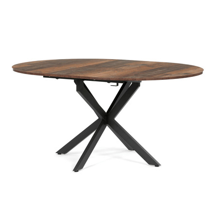 Moderní jídelní stůl s rozkladem Autronic rozkládací 120-160x120 cm, melamin, old wood, DT-I1120 OLW2 (3)