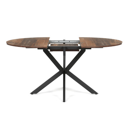Moderní jídelní stůl s rozkladem Autronic rozkládací 120-160x120 cm, melamin, old wood, DT-I1120 OLW2 (6)