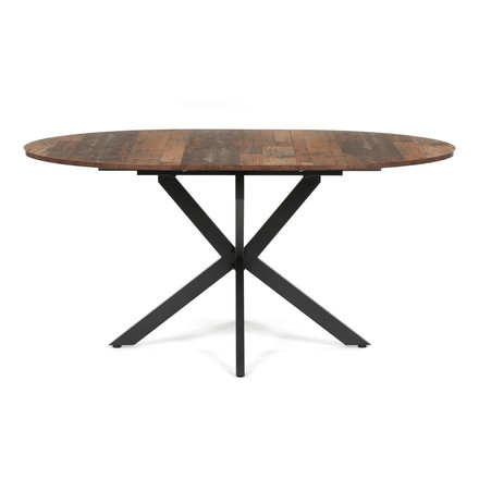 Moderní jídelní stůl s rozkladem Autronic rozkládací 120-160x120 cm, melamin, old wood, DT-I1120 OLW2 (7)
