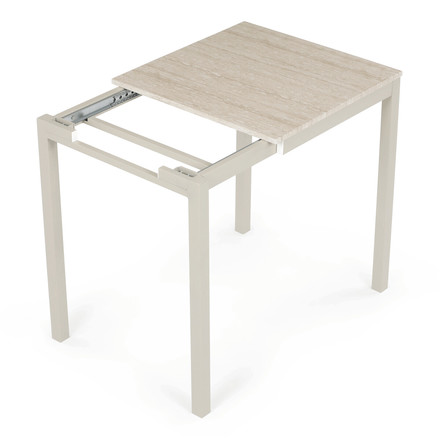 Moderní jídelní stůl s rozkladem Autronic rozkládací 60-90x60 cm, melamin, travertin, GDT-206 TRV (9)