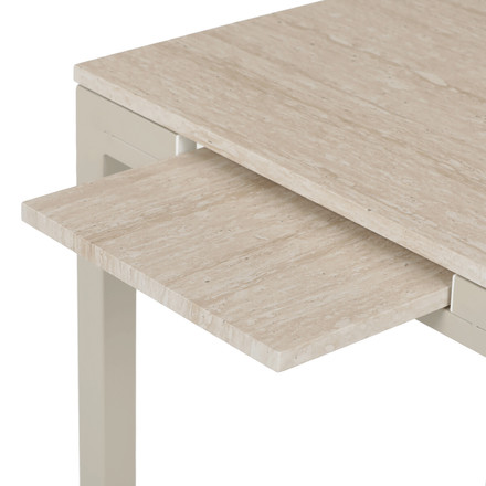 Moderní jídelní stůl s rozkladem Autronic rozkládací 60-90x60 cm, melamin, travertin, GDT-206 TRV (14)