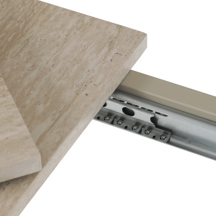 Moderní jídelní stůl s rozkladem Autronic rozkládací 60-90x60 cm, melamin, travertin, GDT-206 TRV (15)