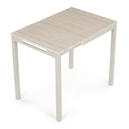 Moderní jídelní stůl s rozkladem Autronic rozkládací 60-90x60 cm, melamin, travertin, GDT-206 TRV (7)