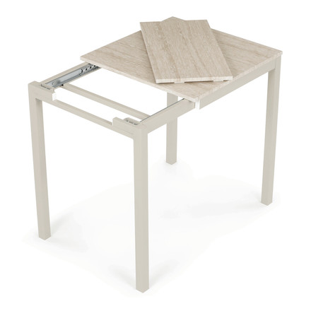Moderní jídelní stůl s rozkladem Autronic rozkládací 60-90x60 cm, melamin, travertin, GDT-206 TRV (8)