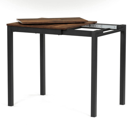 Moderní jídelní stůl s rozkladem Autronic rozkládací 60-90x60 cm, melamin, old wood, GDT-206 OLW2 (2)